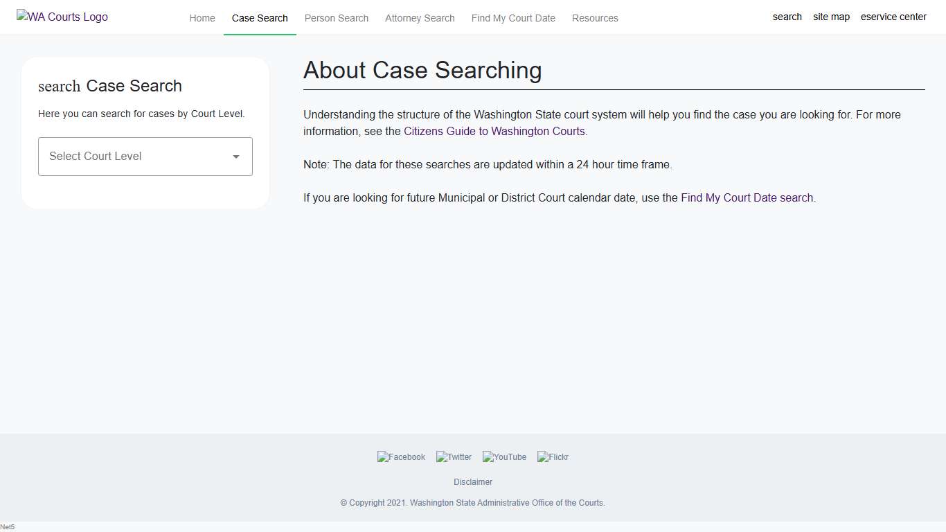 Washington Courts Case Search